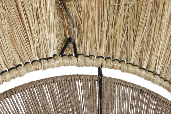 DKD Home Decor Espejo Balines Natural 79 x 79 cm Estilo Hecho a Mano