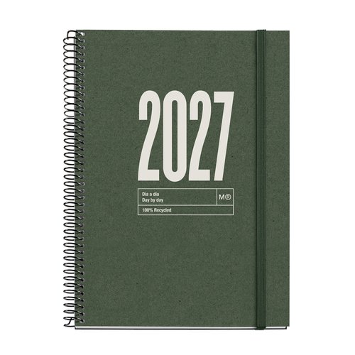 MIQUELRIUS Agenda Anual 2027 Recycled Espiral Tapa Dura Dark Green MIQUELRIUS Agenda Anual 2027 Recycled Espiral Tapa Dura Dark Green