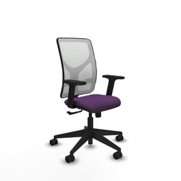 PIQUERAS Y CRESPO Silla de oficina Motilla con mecanismo Sincro, Morado y Blanco