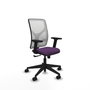 PIQUERAS Y CRESPO Silla de oficina Motilla con mecanismo Sincro, Morado y Blanco