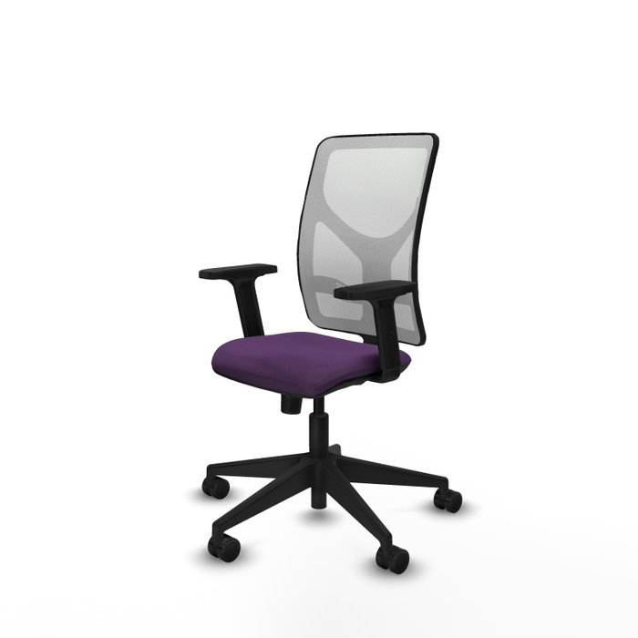 PIQUERAS Y CRESPO Silla de oficina Motilla con mecanismo Sincro, Morado y Blanco