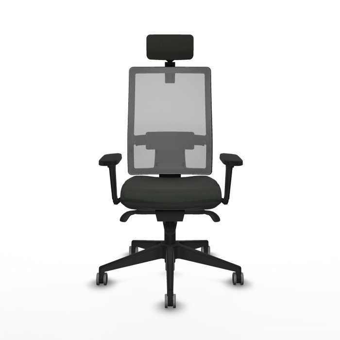 PIQUERAS Y CRESPO Silla de oficina Horna con mecanismo Sincro, Negro y Gris