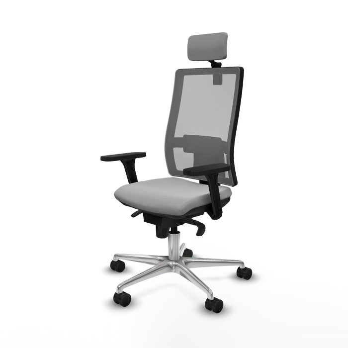 PIQUERAS Y CRESPO Silla de oficina Horna con mecanismo Sincro, Gris