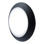 FUMAGALLI Plafón Superficie Redondo Berta, Negro, Translúcido, Casquillo E27, Ø275 x 80 mm, IP66, Para Bombilla de Hasta 160 mm (Máx 23W)