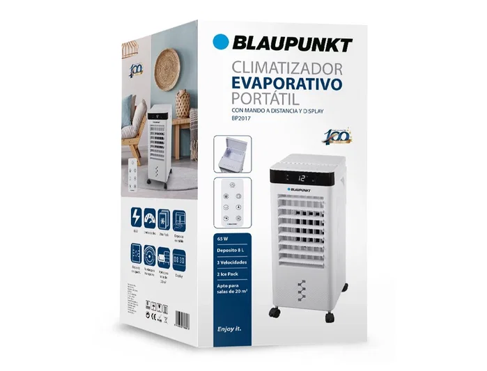 Blaupunkt Climatizador Evaporativo BP2017 Blanco 65W 8L