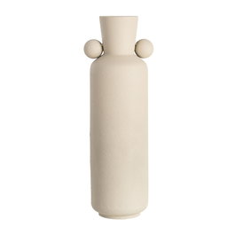 Jarrón Beige Metal 15,20 X 15,20 X 52 cm