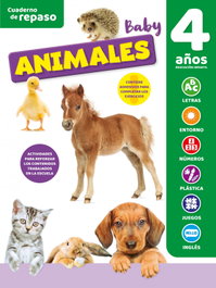 SALDAÑA, Cuaderno de repaso temático luminiscente 4 años animales baby - Saldaña