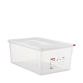 Araven Cubeta industrial GN 1/1-200 con tapa, polipropileno, 530x325x200 mm, 28 litros
