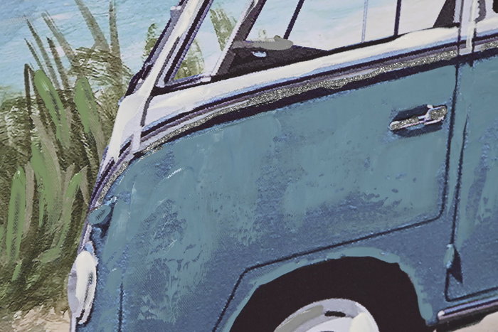 DKD Home Decor Cuadro Mediterraneo Azul Rojo Lienzo MDF 120 x 80 x 3 cm Hecho a Mano (2 Unidades)