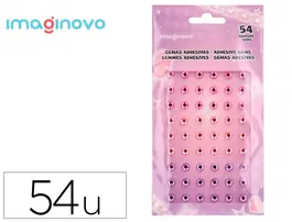 Imaginovo Pegatinas Gemas Rosas y Moradas Brillantes con Relieve para Todas Superficies 190x105 mm