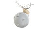 DKD Home Decor Figura Navidad Moderna Reno Metal Blanco Gris 7 x 9 x 7 cm