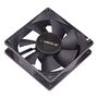 UNYKA Ventilador para PC 51786, 80 mm, 2000 RPM, 19 dB, Negro, Conexión 3 Pines, Refrigeración para Caja/Torre