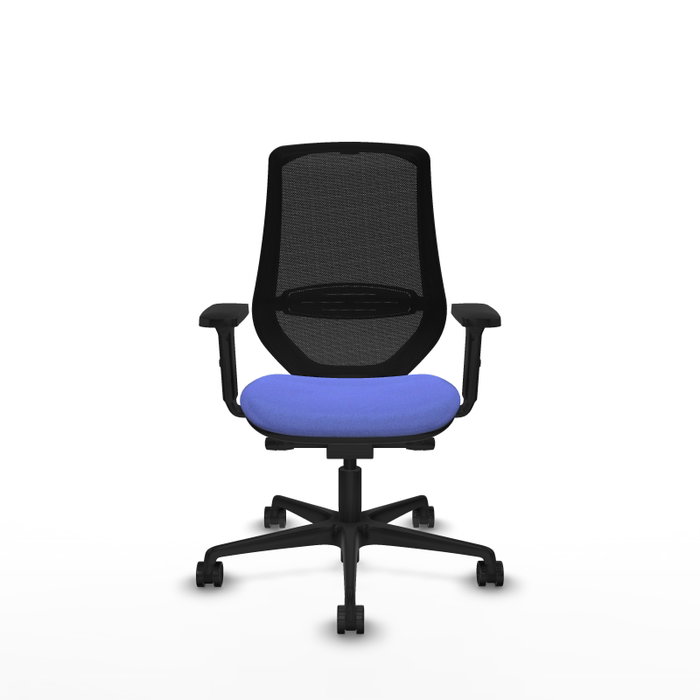 PIQUERAS Y CRESPO Silla de oficina Mardos con mecanismo Sincro/Traslack Azul claro y Negro