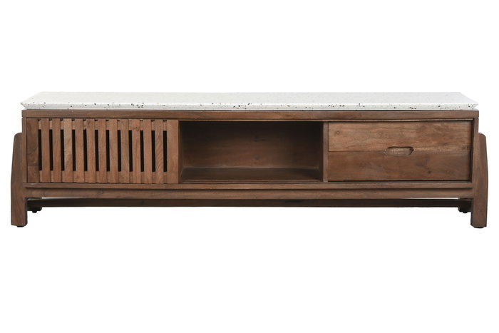 DKD Home Decor Mueble TV Terrazo Oriental Acacia 166 x 46 x 52 cm DKD Home Decor Mueble TV Terrazo Oriental Acacia 166 x 46 x 52 cm