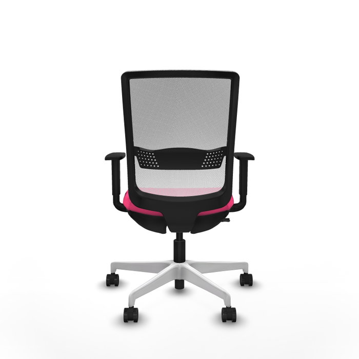 PIQUERAS Y CRESPO Silla de oficina Haches Rosa y Blanca con mecanismo Sincro/Traslack PIQUERAS Y CRESPO Silla de oficina Haches Rosa y Blanca con mecanismo Sincro/Traslack