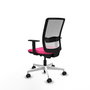 PIQUERAS Y CRESPO Silla de oficina Haches Rosa y Blanca con mecanismo Sincro/Traslack