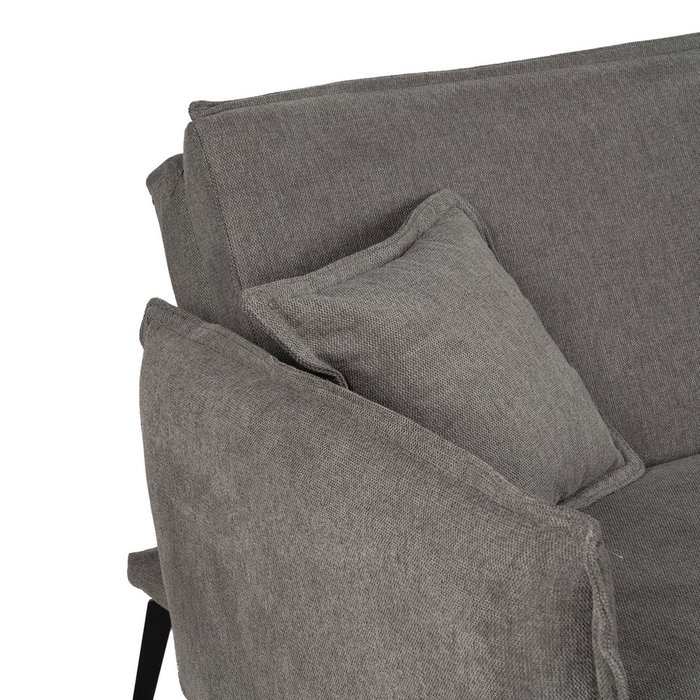 Sofá-Cama Gris Tejido-Metal Salón 214 X 106 X 84 cm