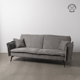 Sofá-Cama Gris Tejido-Metal Salón 214 X 106 X 84 cm
