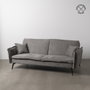 Sofá-Cama Gris Tejido-Metal Salón 214 X 106 X 84 cm