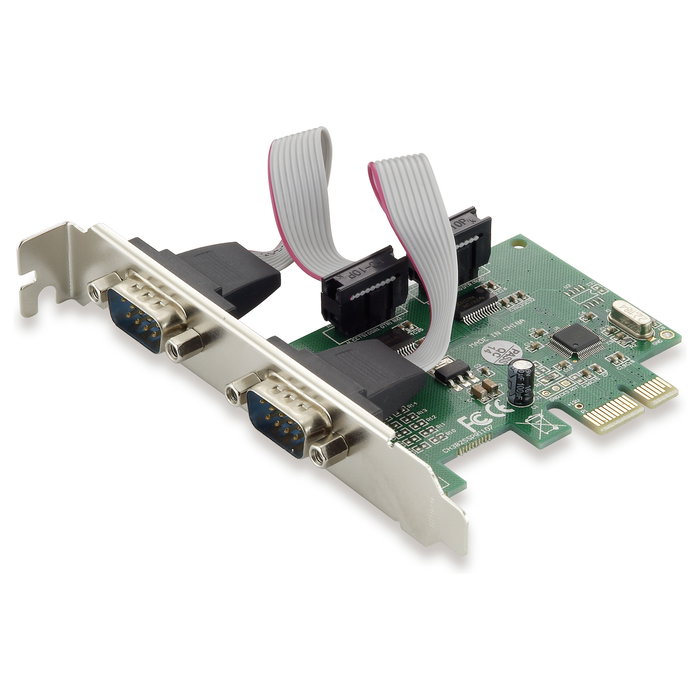 Conceptronic SRC01G Tarjeta PCIe con 2 Puertos Serie RS-232 Verde