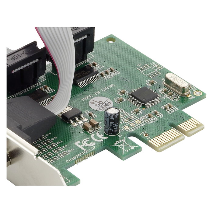 Conceptronic SRC01G Tarjeta PCIe con 2 Puertos Serie RS-232 Verde