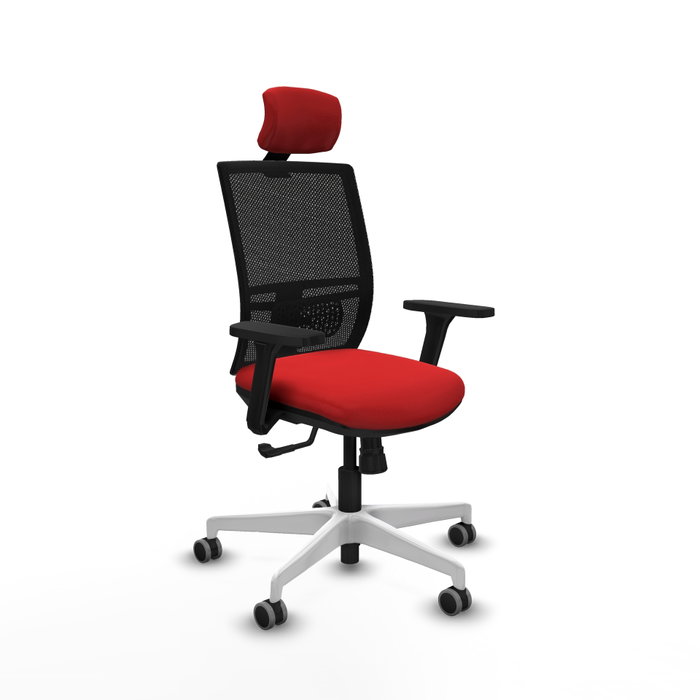 PIQUERAS Y CRESPO Silla de oficina Yunquera con mecanismo Sincro, Rojo y Negro PIQUERAS Y CRESPO Silla de oficina Yunquera con mecanismo Sincro, Rojo y Negro
