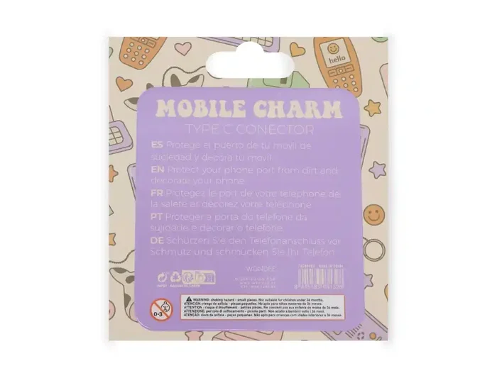 Wondee Charm Protector Funny Tipo C Panda para Conector USB-C - Tapón Decorativo Anti Polvo para Móvil Wondee Charm Protector Funny Tipo C Panda para Conector USB-C - Tapón Decorativo Anti Polvo para Móvil