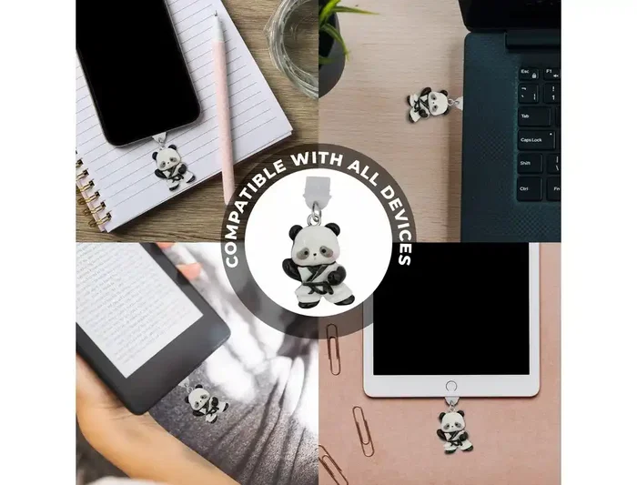 Wondee Charm Protector Funny Tipo C Panda para Conector USB-C - Tapón Decorativo Anti Polvo para Móvil Wondee Charm Protector Funny Tipo C Panda para Conector USB-C - Tapón Decorativo Anti Polvo para Móvil