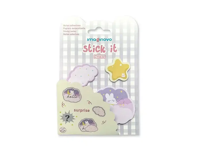Imaginovo Bloc de Notas Adhesivas Surprise Pegatina Sorpresa, 80 Hojas, Tamaños Surtidos, Morado, Diseño Fantasía para Niños Imaginovo Bloc de Notas Adhesivas Surprise Pegatina Sorpresa, 80 Hojas, Tamaños Surtidos, Morado, Diseño Fantasía para Niños