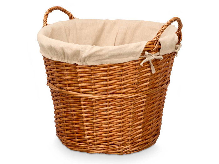 Kipit Cesto de Mimbre Redondo con Asas Grandes 50 x 42 x 45 cm (Set de 6)