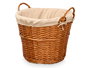 Kipit Cesto de Mimbre Redondo con Asas Grandes 50 x 42 x 45 cm (Set de 6)