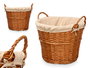 Kipit Cesto de Mimbre Redondo con Asas Grandes 50 x 42 x 45 cm (Set de 6)