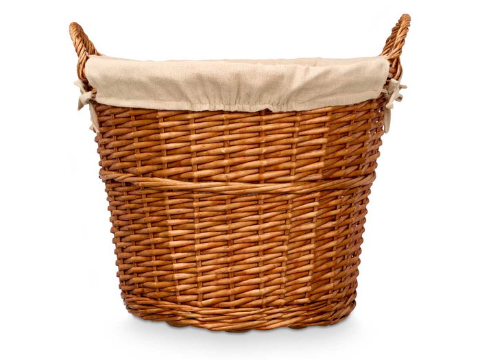 Kipit Cesto de Mimbre Redondo con Asas Grandes 50 x 42 x 45 cm (Set de 6)