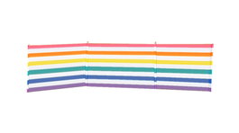 Paraviento 4 Palos Acero Polyester Rayas de Colores 360X80 cm Playa, Piscina, Jardin y Camping 10496