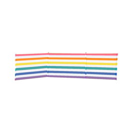 Paraviento 4 Palos Acero Polyester Rayas de Colores 360X80 cm Playa, Piscina, Jardin y Camping 10496