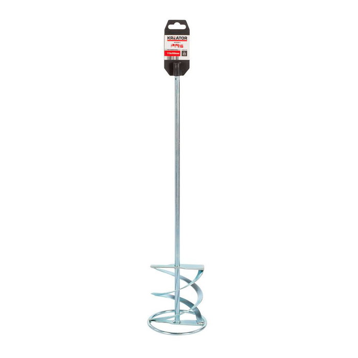 Kreator Mezclador galvanizado Ø115 x 500 mm para taladro SDS Plus
