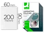 Q-connect Bolsa de Plastificar 90 x 60 mm 200 mc Carnet NIF Caja 100 Unidades