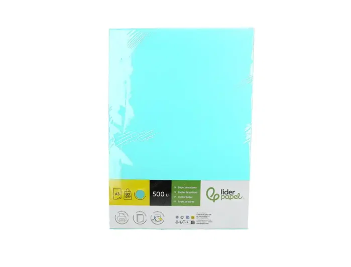 Liderpapel Papel Color Celeste DIN A3 80 g 500 Hojas Liderpapel Papel Color Celeste DIN A3 80 g 500 Hojas