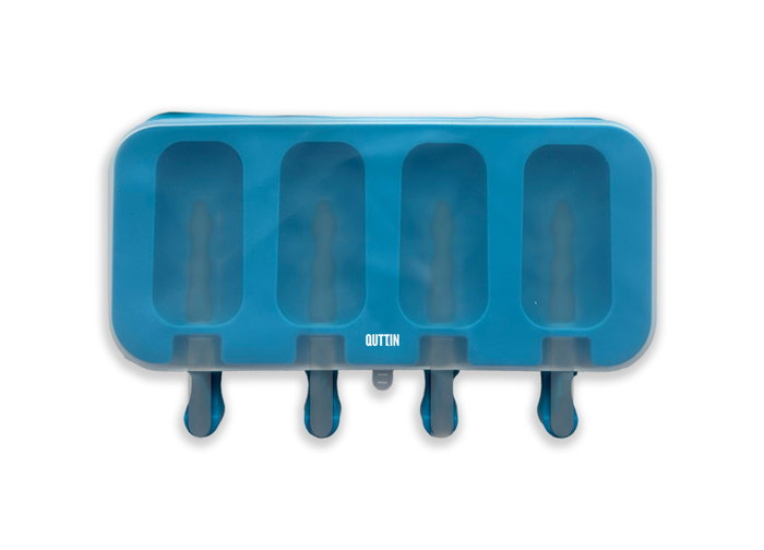 Quttin Molde para 4 Helados Mini de Silicona 21.5x12x2 cm (24 Unidades)