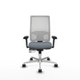 PIQUERAS Y CRESPO Silla de oficina Horna con mecanismo Sincro/Traslack Gris y Blanco