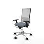 PIQUERAS Y CRESPO Silla de oficina Horna con mecanismo Sincro/Traslack Gris y Blanco