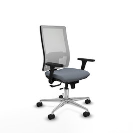 PIQUERAS Y CRESPO Silla de oficina Horna con mecanismo Sincro/Traslack Gris y Blanco