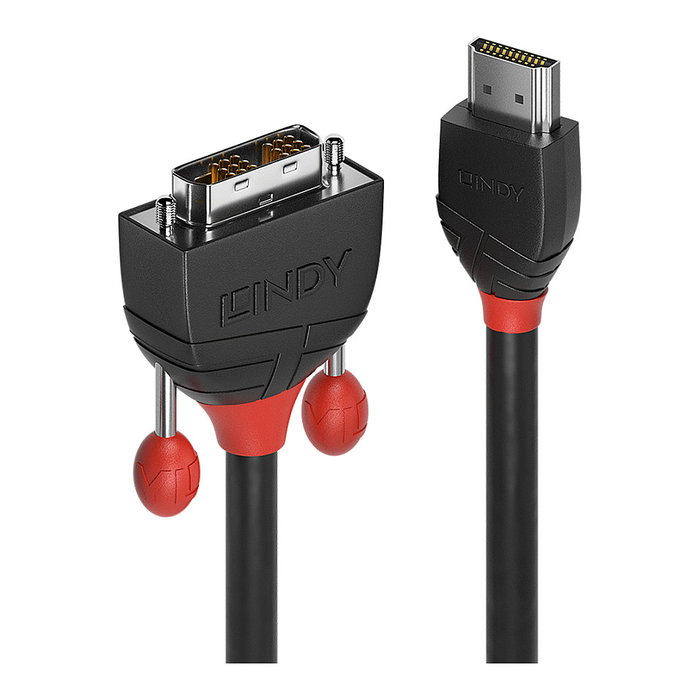 Lindy 36270 Cable Adaptador HDMI tipo A a DVI-D, 0,5 m, Negro