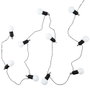 Home Deco Factory Guirnalda de Exterior e Interior LED 10 Bombillas 2,7m IP44, Cable 5m, Blanco Cálido, con Transformador