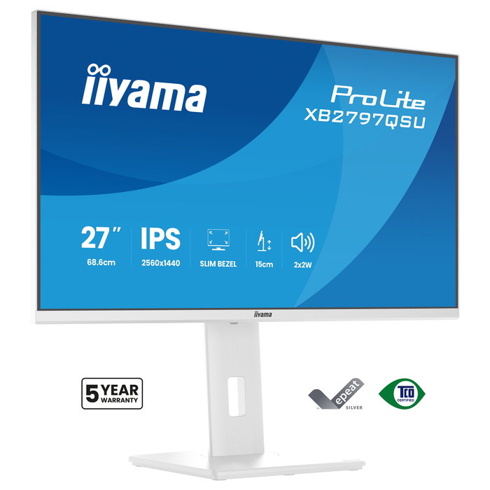 iiyama ProLite XB2797QSU-W1 Monitor 27 pulg. QHD IPS Blanco iiyama ProLite XB2797QSU-W1 Monitor 27 pulg. QHD IPS Blanco