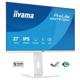 iiyama ProLite XB2797QSU-W1 Monitor 27 pulgadas IPS Quad HD (2560x1440) 75 Hz AMD FreeSync Blanco - 2x HDMI, DP, 2x USB-C, Altavoces