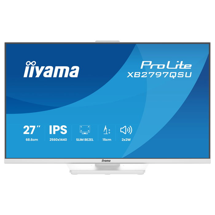 iiyama ProLite XB2797QSU-W1 Monitor 27 pulgadas IPS Quad HD (2560x1440) 75 Hz AMD FreeSync Blanco - 2x HDMI, DP, 2x USB-C, Altavoces