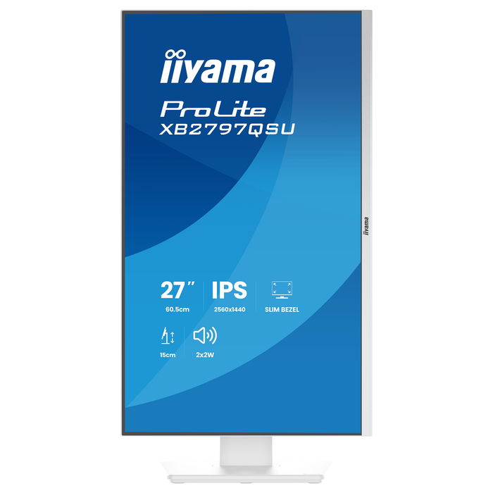 iiyama ProLite XB2797QSU-W1 Monitor 27 pulgadas IPS Quad HD (2560x1440) 75 Hz AMD FreeSync Blanco - 2x HDMI, DP, 2x USB-C, Altavoces