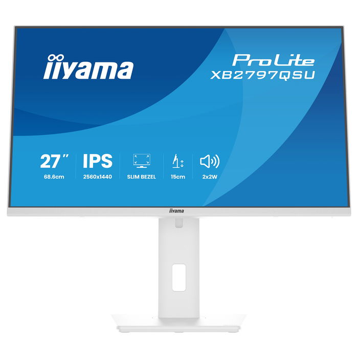 iiyama ProLite XB2797QSU-W1 Monitor 27 pulgadas IPS Quad HD (2560x1440) 75 Hz AMD FreeSync Blanco - 2x HDMI, DP, 2x USB-C, Altavoces