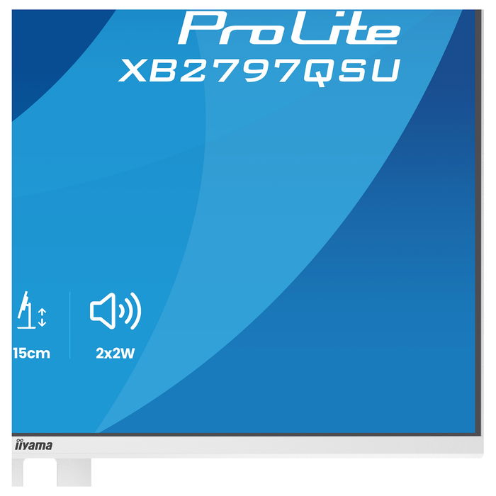 iiyama ProLite XB2797QSU-W1 Monitor 27 pulgadas IPS Quad HD (2560x1440) 75 Hz AMD FreeSync Blanco - 2x HDMI, DP, 2x USB-C, Altavoces